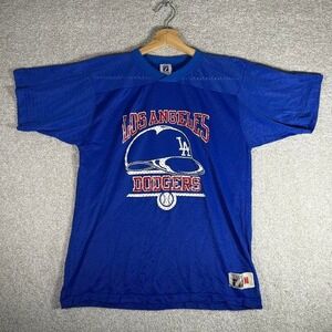 Vintage 90s Logo 7 Los Angeles dodgers mesh graphic baseball jersey Size M